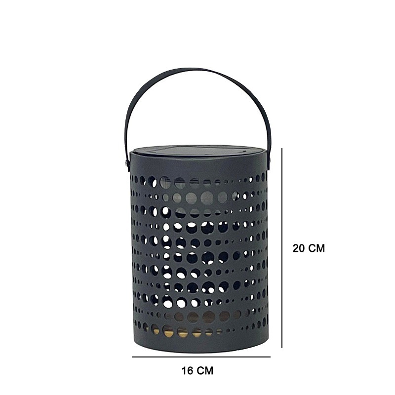 Round hole LED solar lantern size