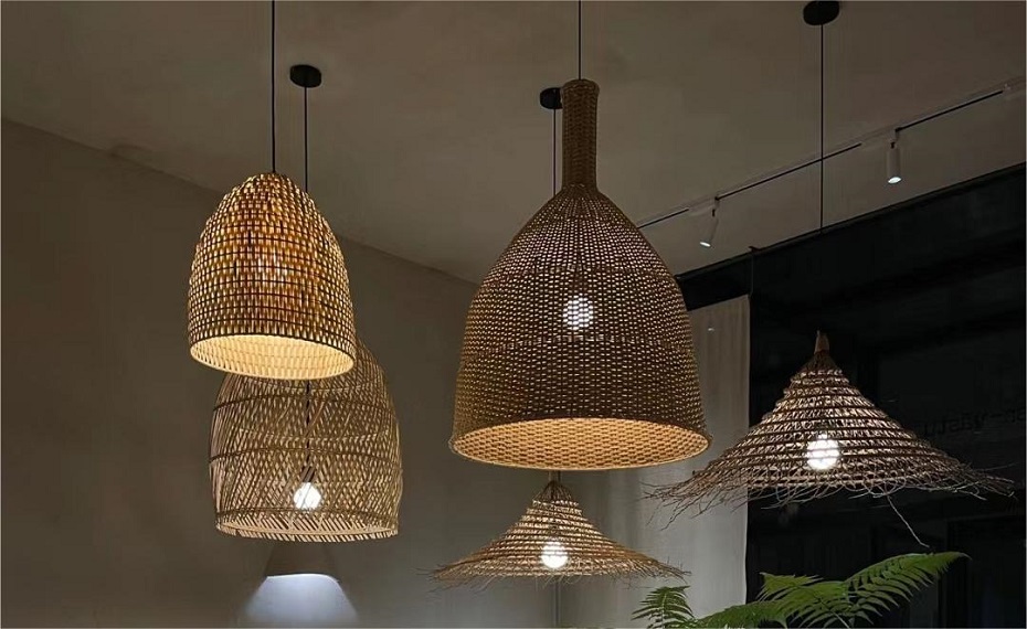 How to incorporate woven light fixtures into modern interior design?