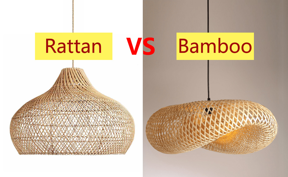 Rattan vs Bamboo Lights