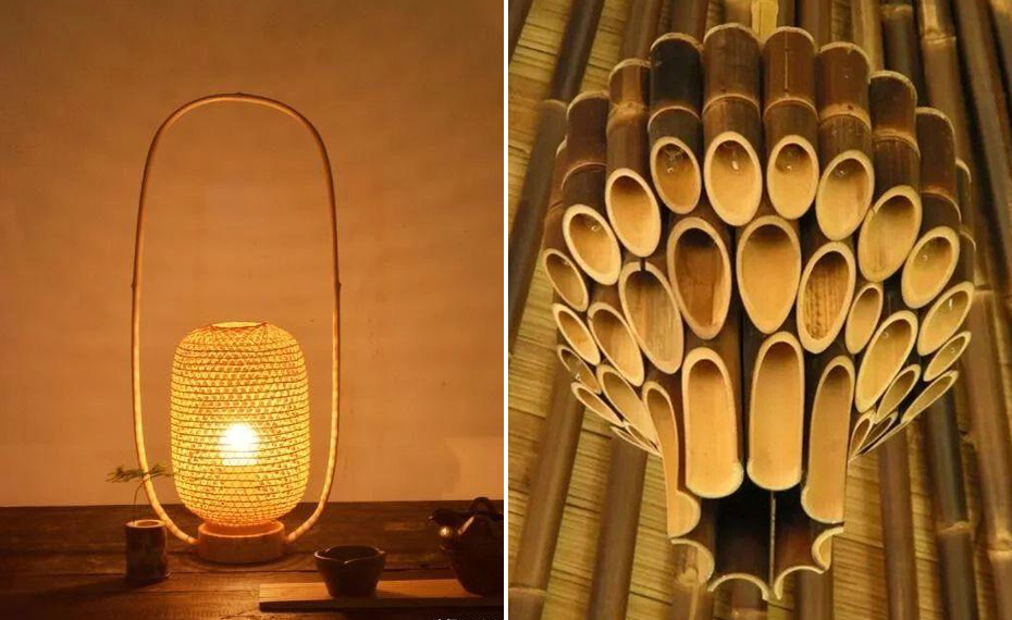 Bamboo lamps and lanterns