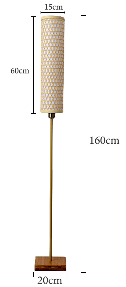 Brass bamboo floor lamp