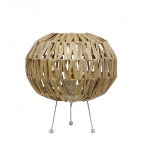 Weave table lamp,Natural color basket woven table lamp | XINSANXING