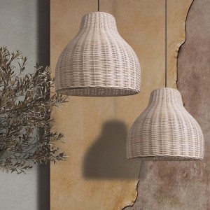 Custom rattan lampshade