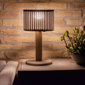 Philben Portable Wooden Solar Table Lamps