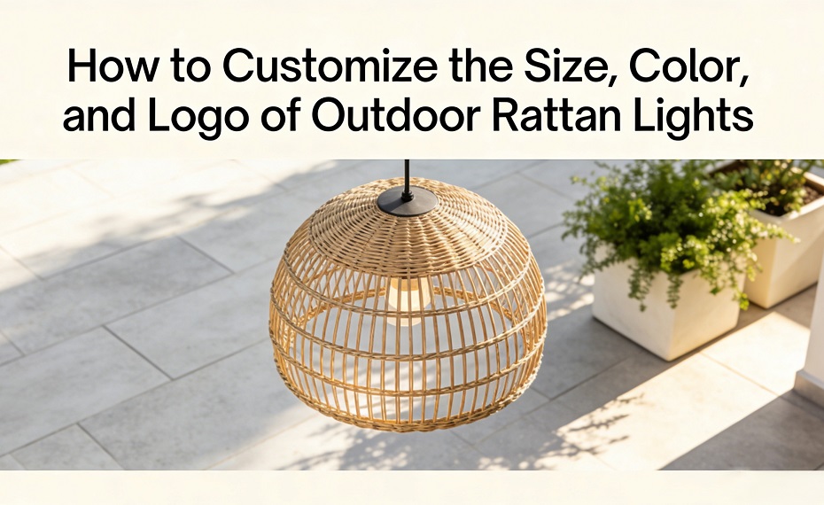 How to Customize the Size, Color, and Logo of Outdoor Rattan Lights