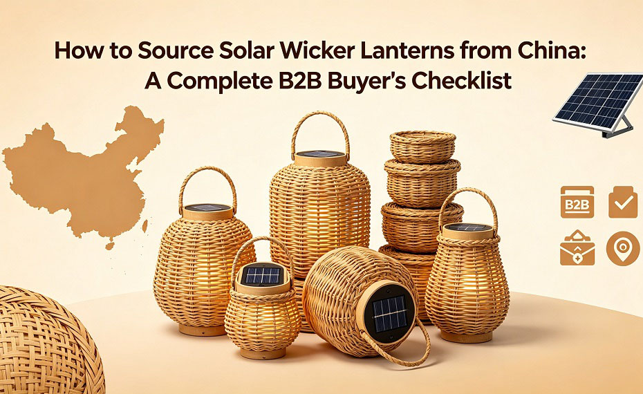 How to Source Solar Wicker Lanterns from China: A Complete B2B Buyer’s Checklist