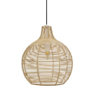 Rattan hanging lamp,Natural color rattan chandelier | XINSANXING