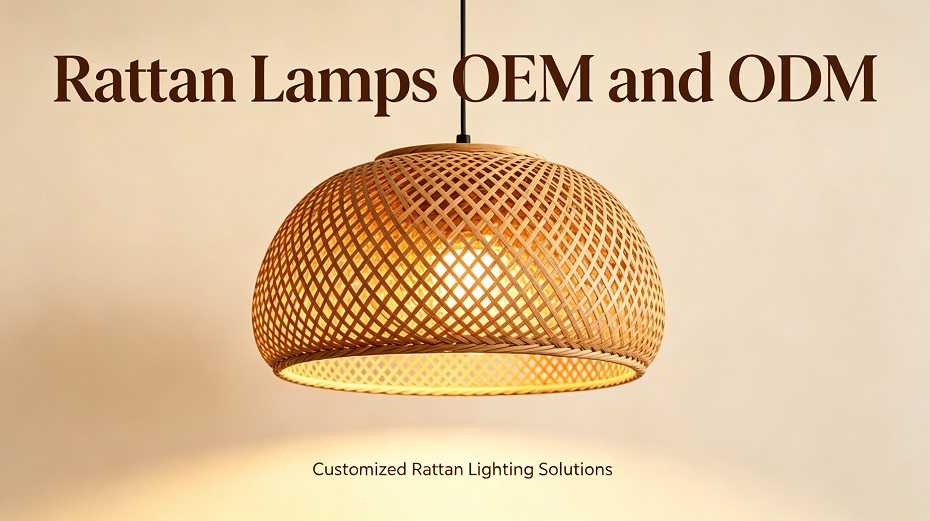 Rattan lamps OEM and ODM