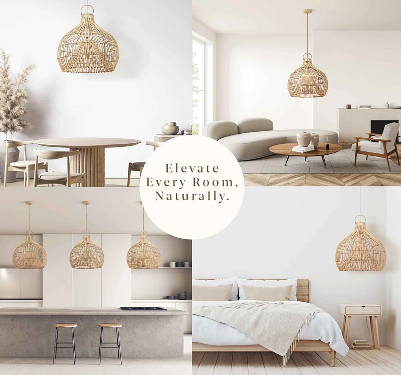 Serena rattan pendant light concepts