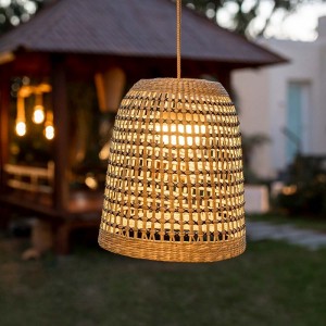 Smart Wireless Rattan Pendant Lights