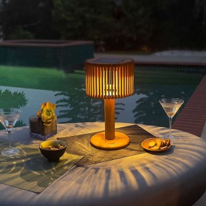 Philben Portable Wooden Solar Table Lamps