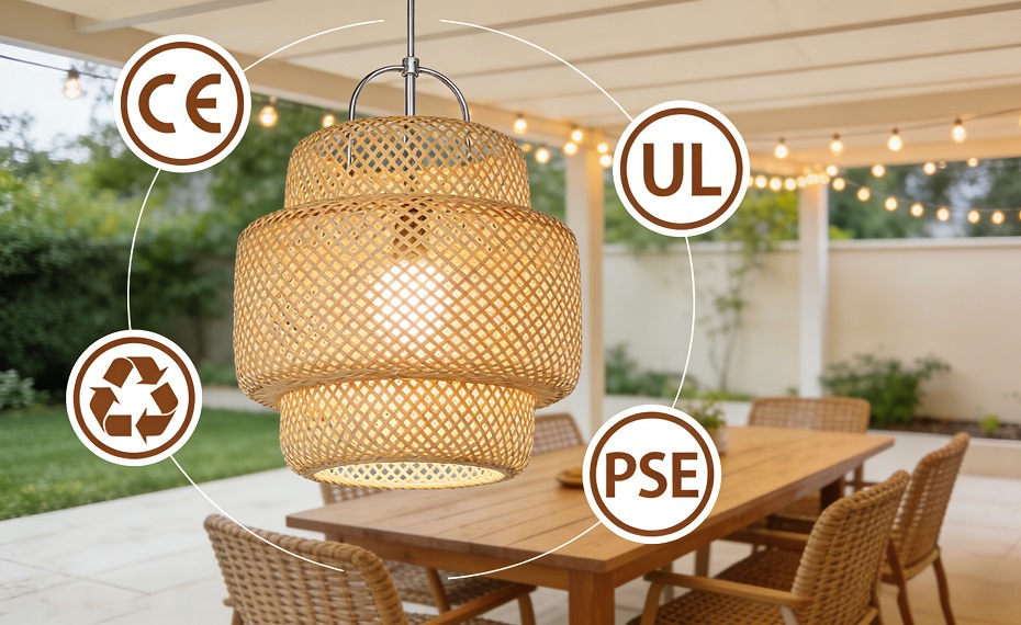 What Certifications Should Outdoor Rattan Light Have for Export?