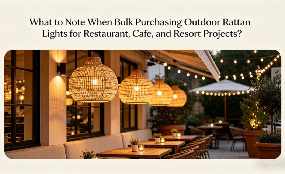 What to Note When Bulk Purchasing Outdoor RattanLights for Restaurant, Cafe, and Resort Projects?