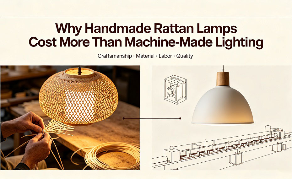 Why Handmade Rattan Lamps Cost More Than Machine-Made Lighting