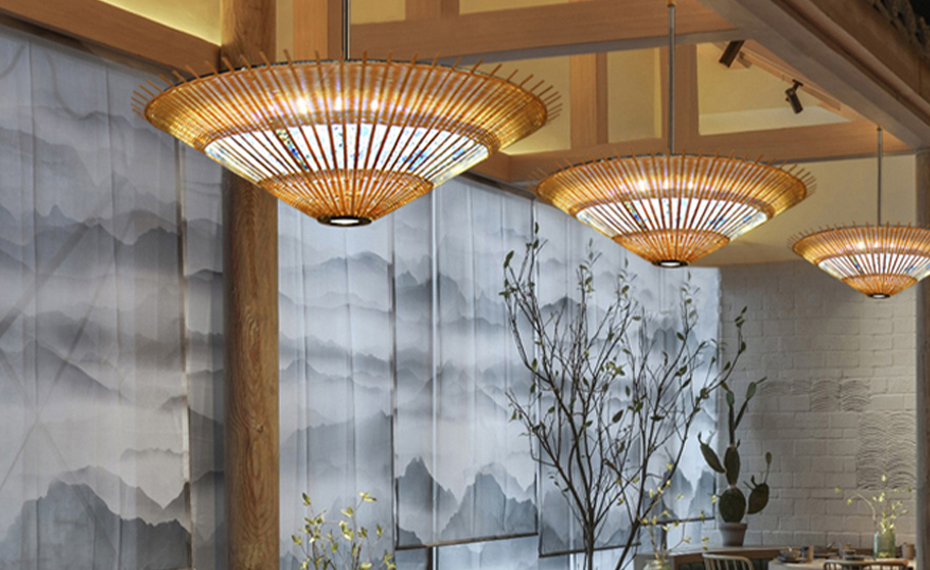 Die Verarbeitung dieser geflochtenen Lampe aus Zuckerrohr übernimmt die Rolle von | XINSANXING