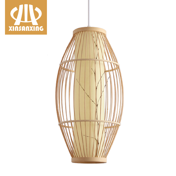 small bamboo pendant light