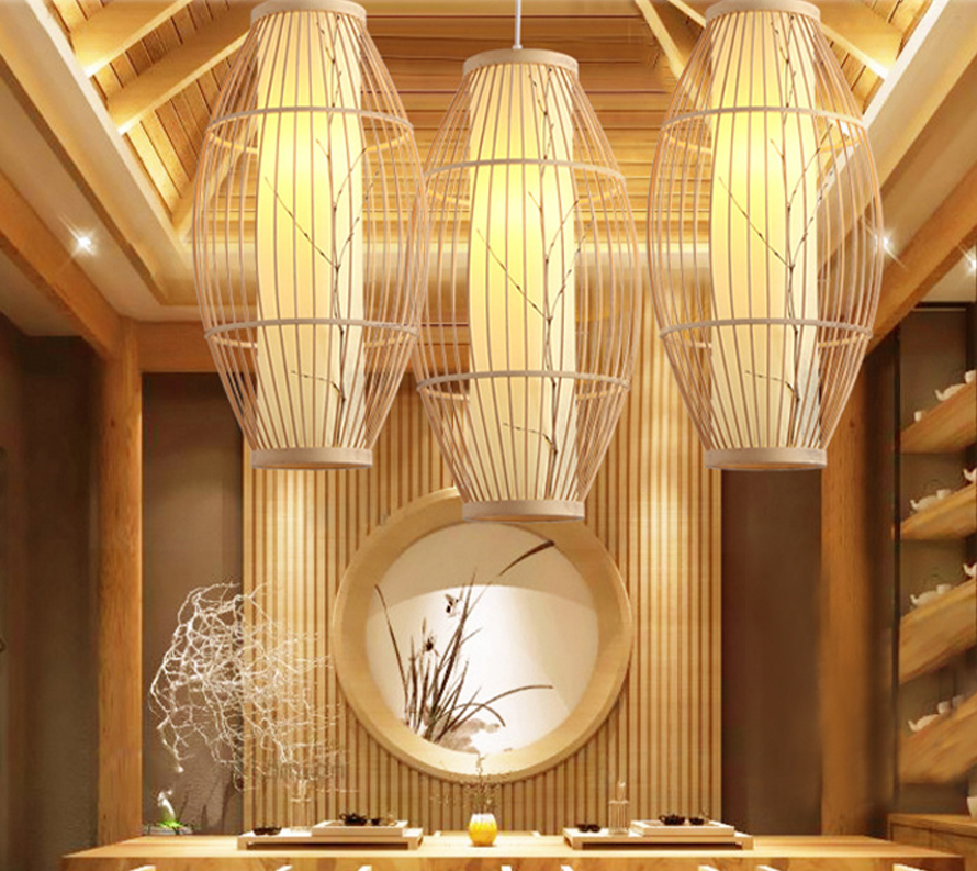 bamboo pendant lights
