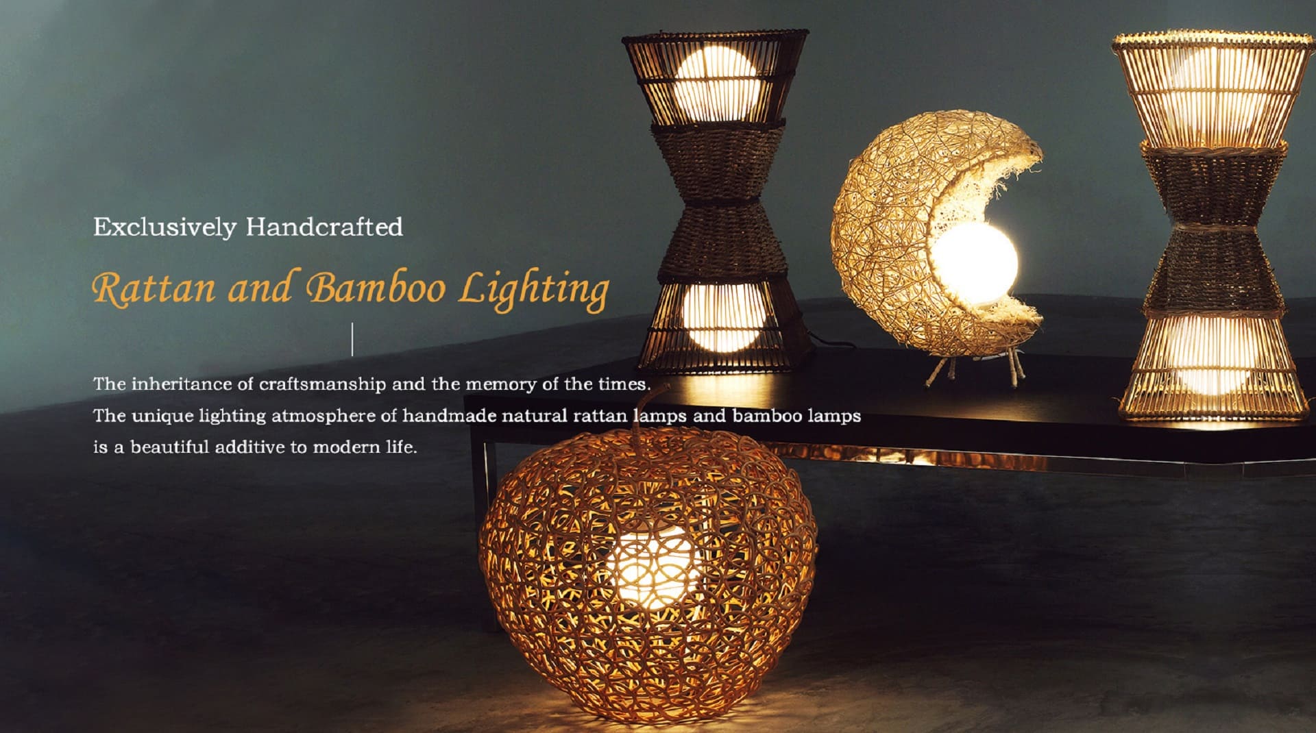 Rattan and Bamboo Lamps