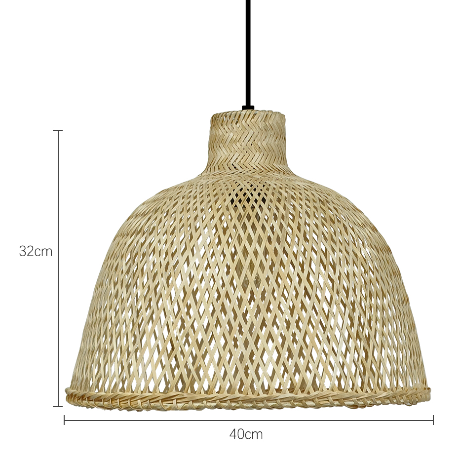 basket weave bamboo pendant lamp 6