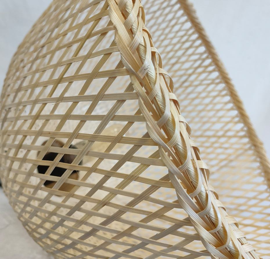 basket weave bamboo pendant lamp 8
