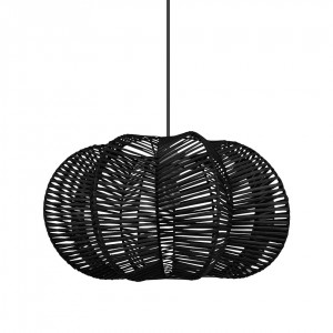 Black woven plastic pendant lamp,Plastic rattan chandelier | XINSANXING