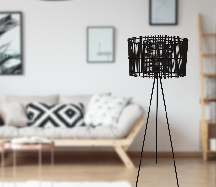 floor lamp rattan,Hand-woven rattan home decoration floor lamp