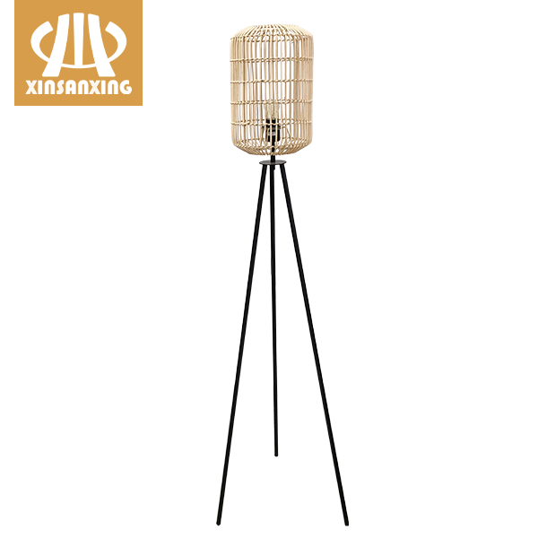 Vintage Rattan Lamp Manufacturer – 
 Floor Lamp with Rattan Shade-OEM ODM | XINSANXING – Xinsanxing Lighting
