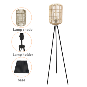 Floor Lamp with Rattan Shade-OEM ODM | XINSANXING