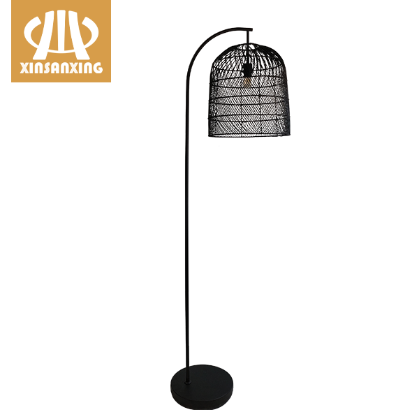 Rattan Arched Floor Lamp