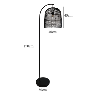 Rattan Arched Floor Lamp Fcatory Custom | XINSANXING