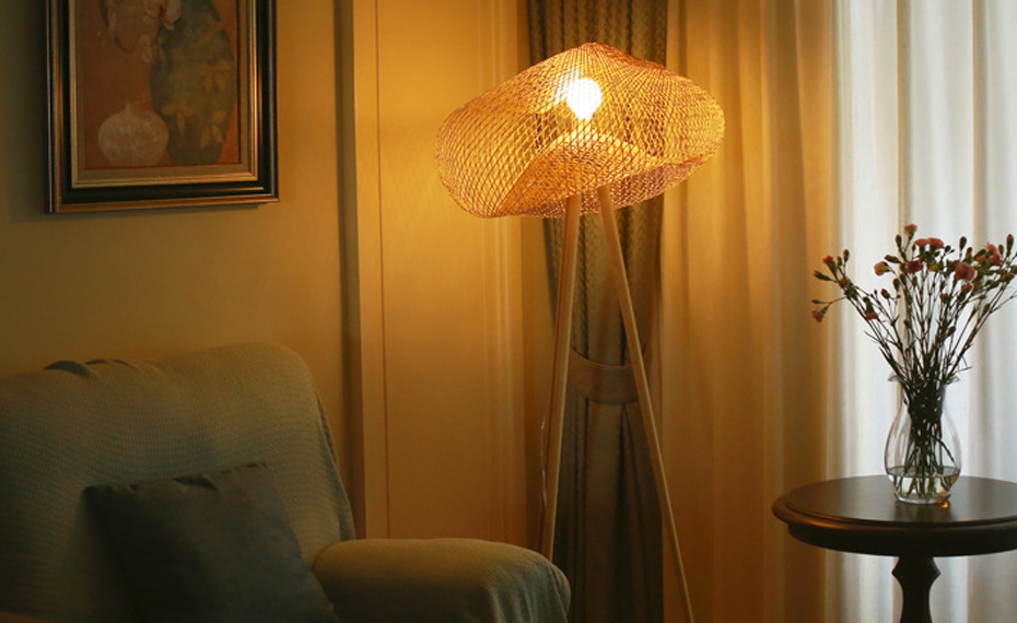 What are some of the developments in modern design for bamboo lamps?