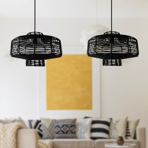 Black Rattan Pendant Light Wholesale & Custom | XINSANXING