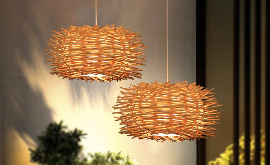 Why are rattan lamps so popular in the hotel industry?