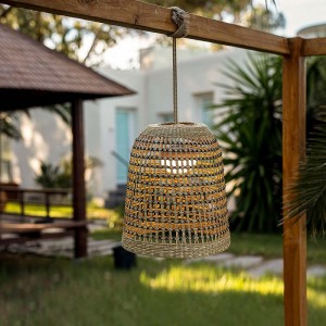 Smart Wireless Rattan Pendant Lights
