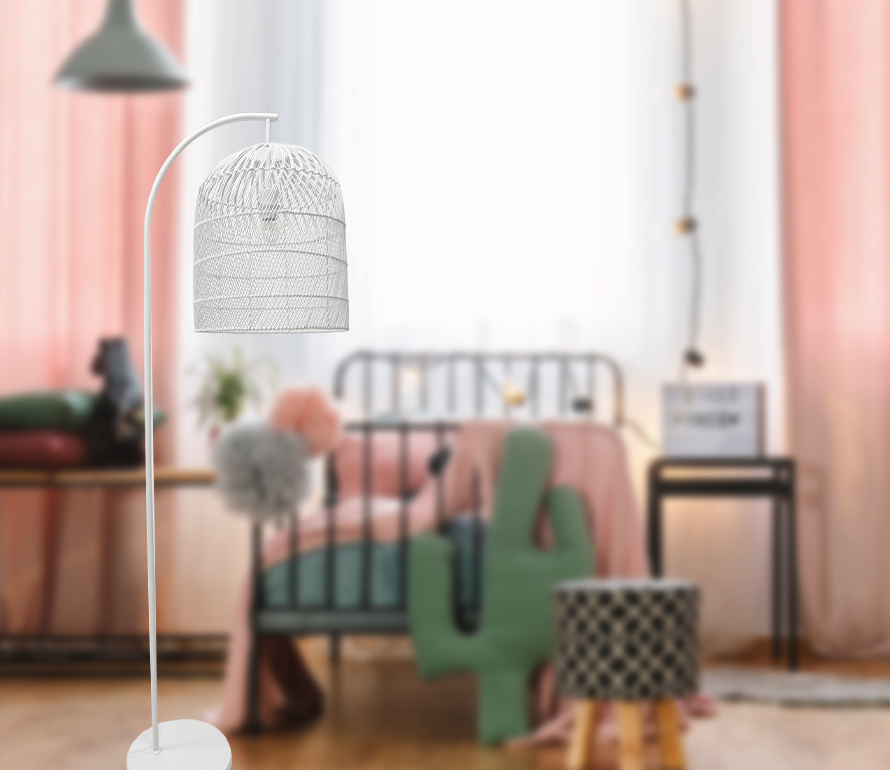 rattan floor lamp sale,White hand-woven rattan home decorative floor lamp