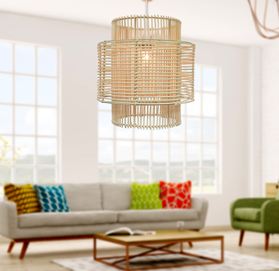 rattan flush mount ceiling light 10