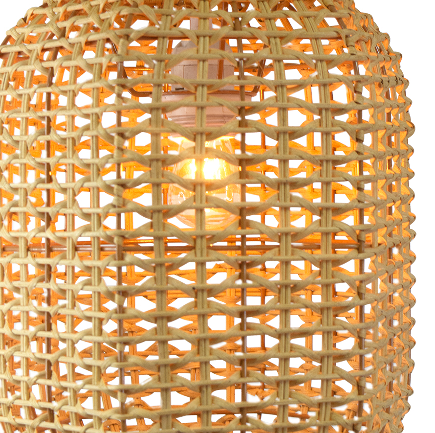 rattan flush mount light 9