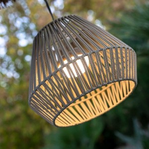Wireless Rattan Pendant Lamp