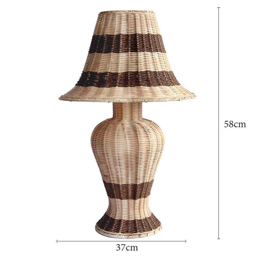 rattan wicker table lamps