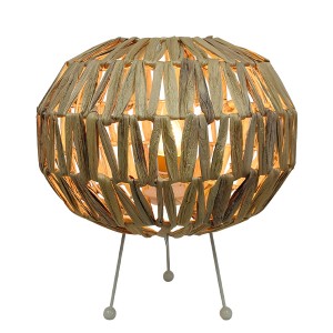 Weave table lamp,Natural color basket woven table lamp | XINSANXING