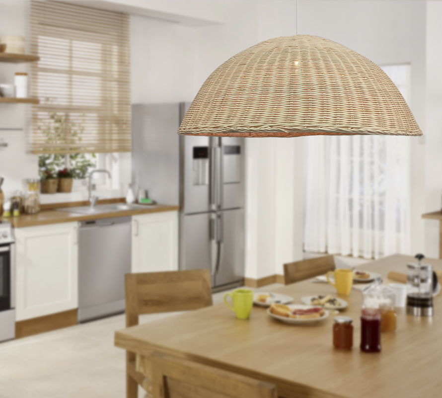 white rattan pendant light 6