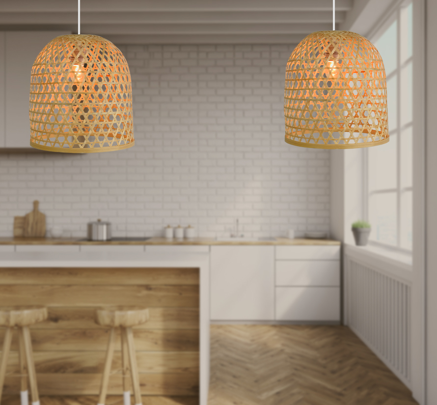 woven bamboo pendant light 5
