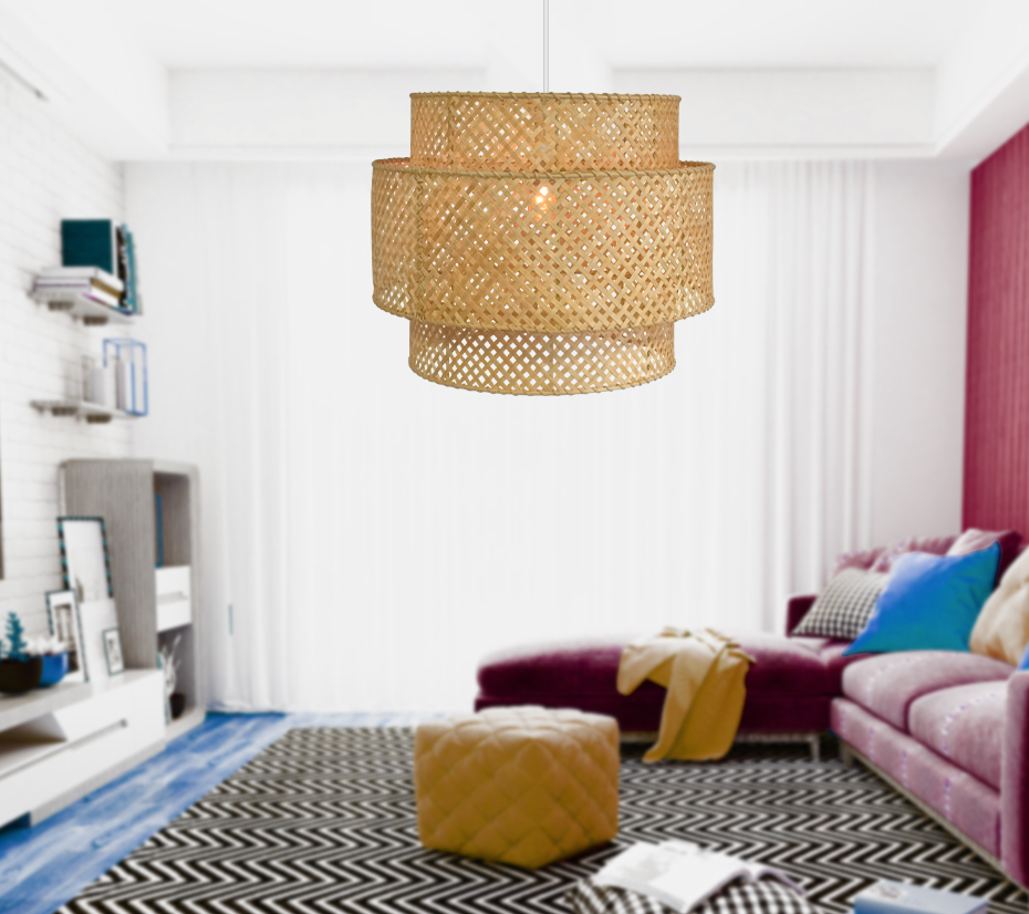 woven bamboo pendant light