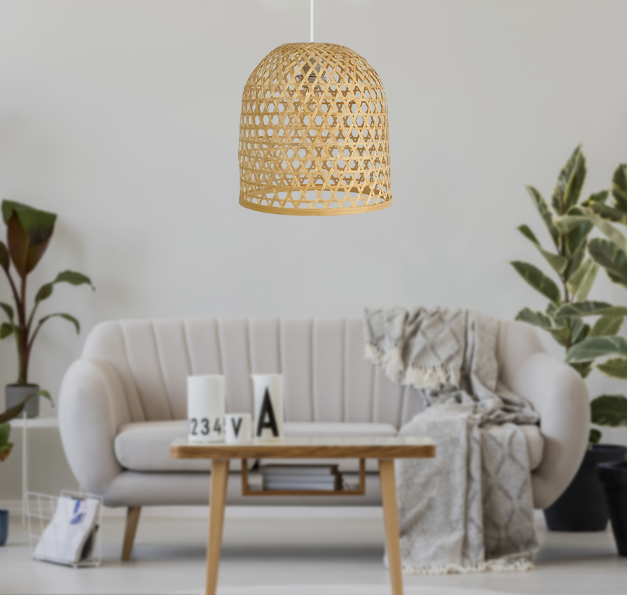 woven bamboo pendant light 8