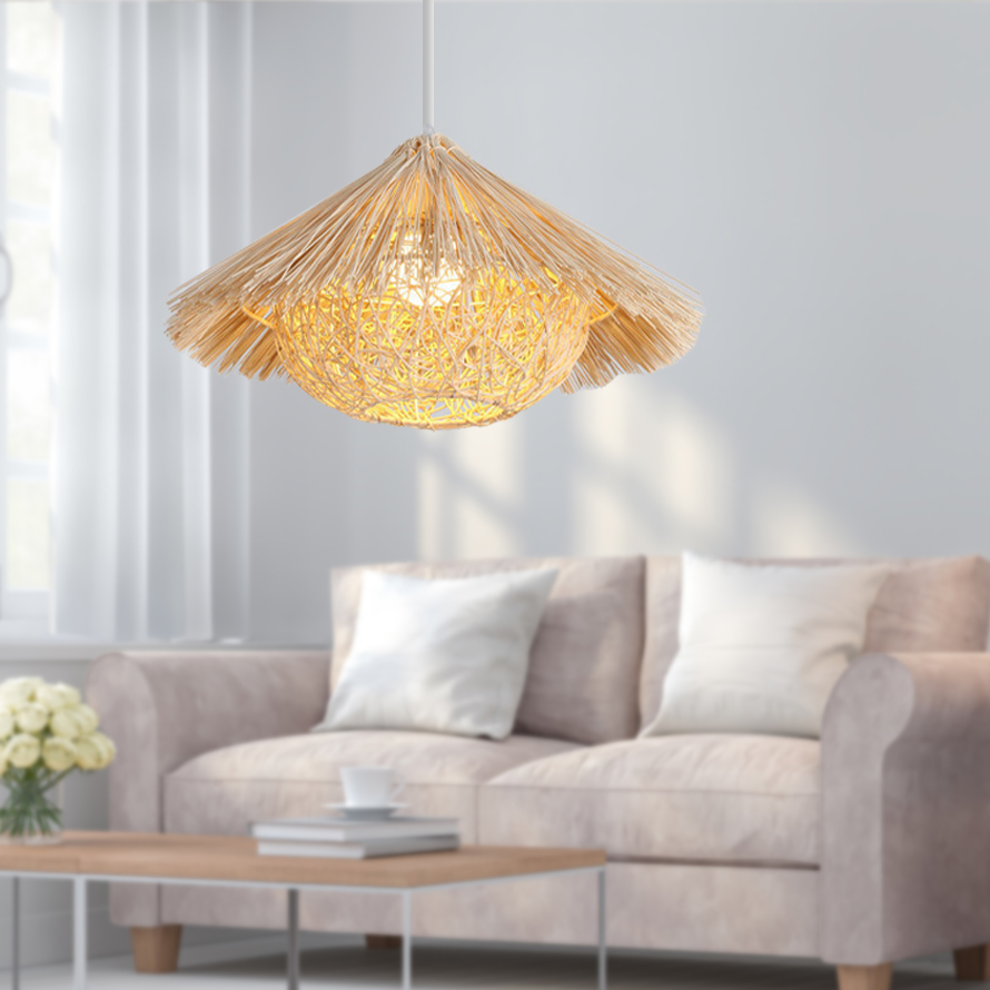 woven pendant lamp