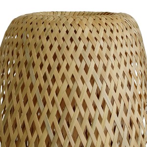 Woven table lamp,Hand-woven bamboo home decoration lamp | XINSANXING
