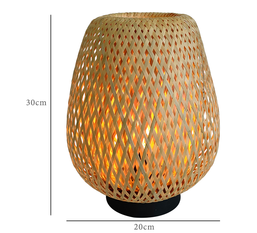 woven table lamp,Hand-woven bamboo home decoration lamp