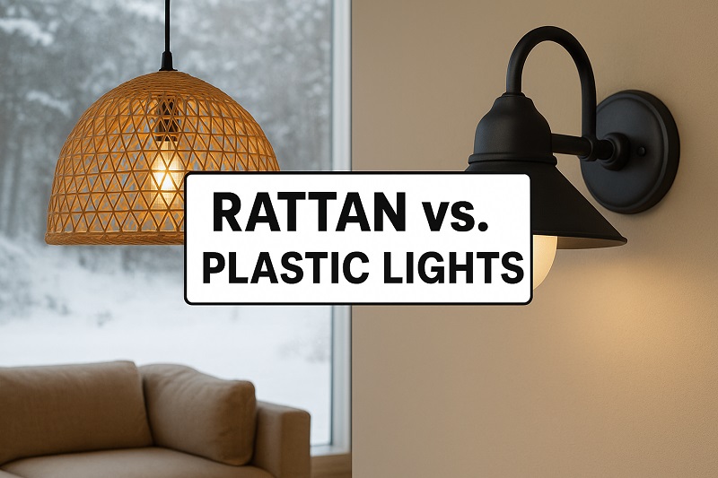 Rattan lamps vs plastic lamps