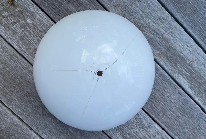 Plastic material cracked due to extreme winter temperatures