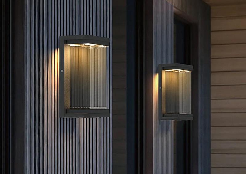 Minimalist Rectangular Glass Wall Lamps